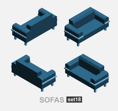 İzole kanepe kümesi