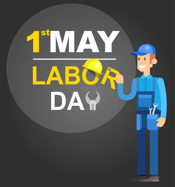 Labor day kártya design, illusztráció vektor. — Stock Vector