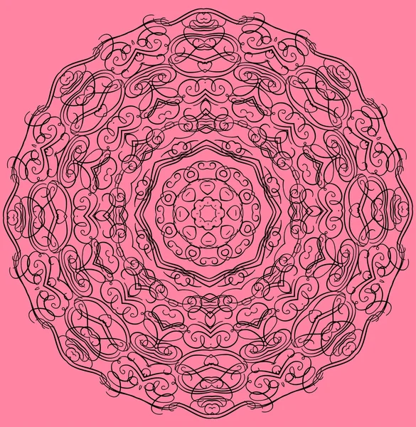 Dísz kerek szett mandala — Stock Vector