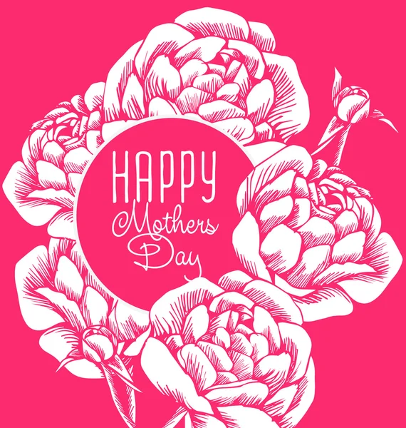 Lettering Happy Mothers Day — Stock Vector