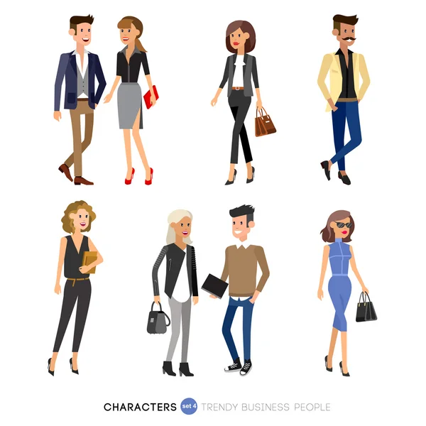 Vetor personagens detalhados pessoas, negócios —  Vetores de Stock