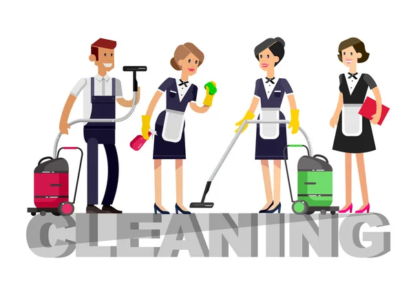 Poster design for cleaning service — Stock Vector