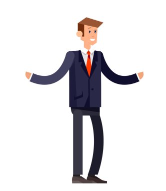 Vektör detaylı karakter ofis çalışanı