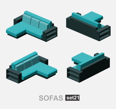 İzole kanepe kümesi