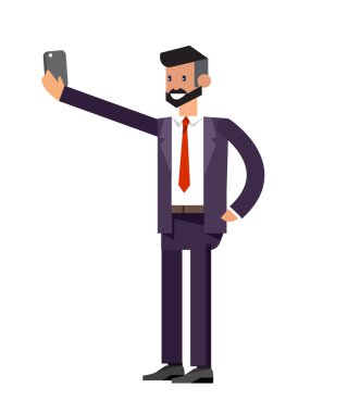 Vektör detaylı karakter ofis çalışanı