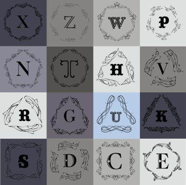 Monogram logo şablonu