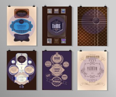 Afiş, el ilanı, broşür tasarım şablonları kümesi