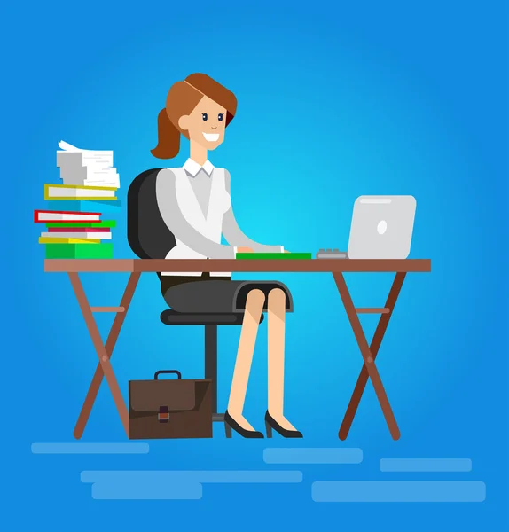 Vector personaje detallado mujer profesora — Vector de stock