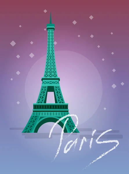 Ikon Menara Eiffel Paris . - Stok Vektor