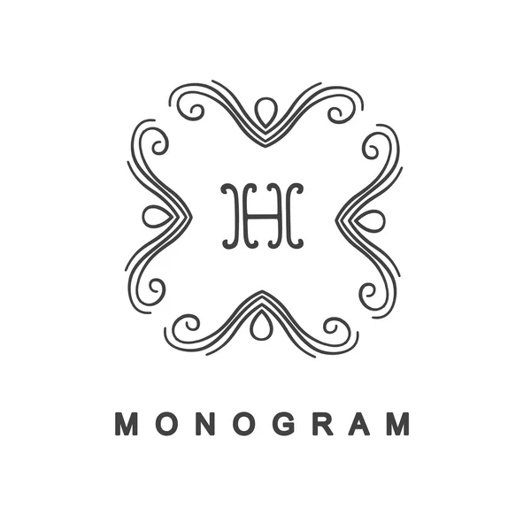 Conjunto de modelo de logotipo monograma — Vetor de Stock