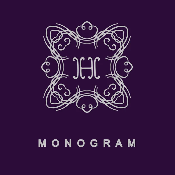 Mal for monogram-logo – stockvektor