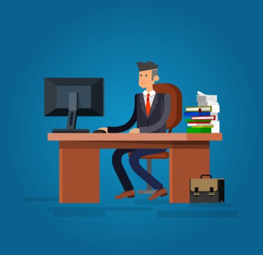 Detaylı karakter kurumsal iş takım vektör