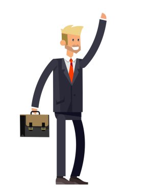 Vektör detaylı karakter ofis çalışanı