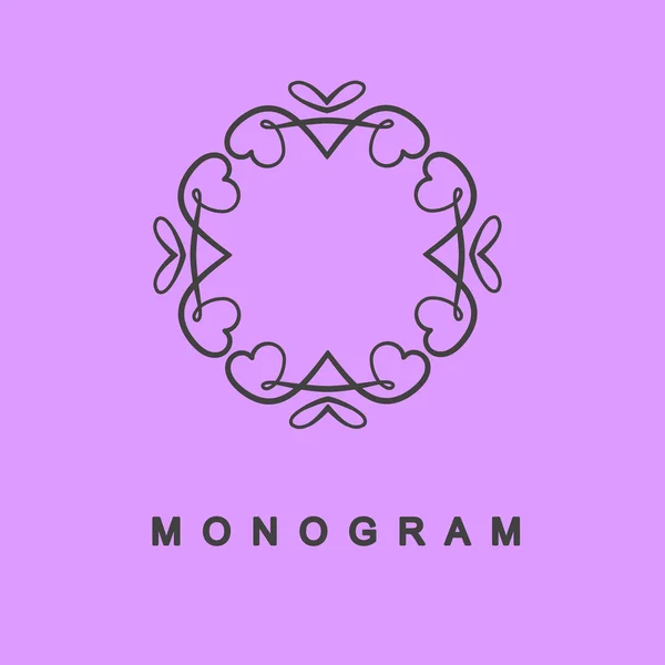 Satz von Monogramm-Logo-Vorlage — Stockvektor