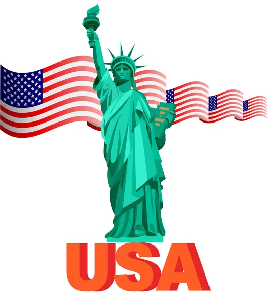 図は愛国心が強いアメリカ合衆国、アメリカ合衆国、ベクトル イラスト — ストックベクタ