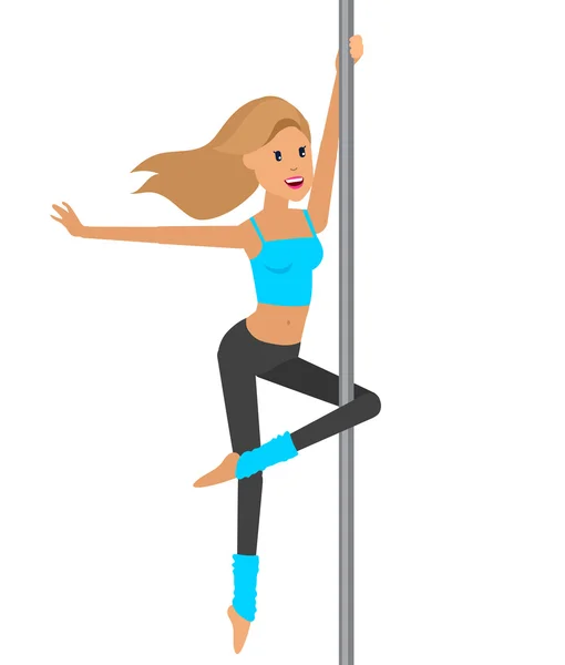 Mujer en forma estirando su pierna para calentar - aislado sobre fondo blanco — Vector de stock