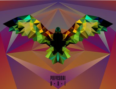 Uğur böceği poligonal soyut