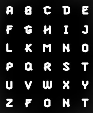 Alfabe ayarla poligonal geometrik