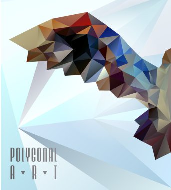 Uğur böceği poligonal soyut