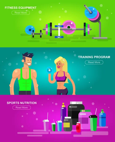 Concepto de diseño de gimnasio — Vector de stock