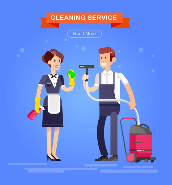 Design de cartaz para serviço de limpeza — Vetor de Stock