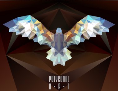 Soyut poligonal kuş