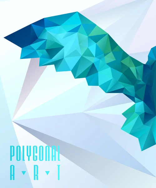 Abstract polygonal bird — Stock Vector