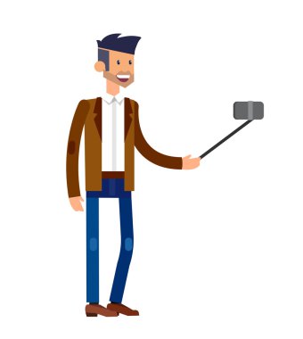 Selfie çekim aile ve çiftler vektör