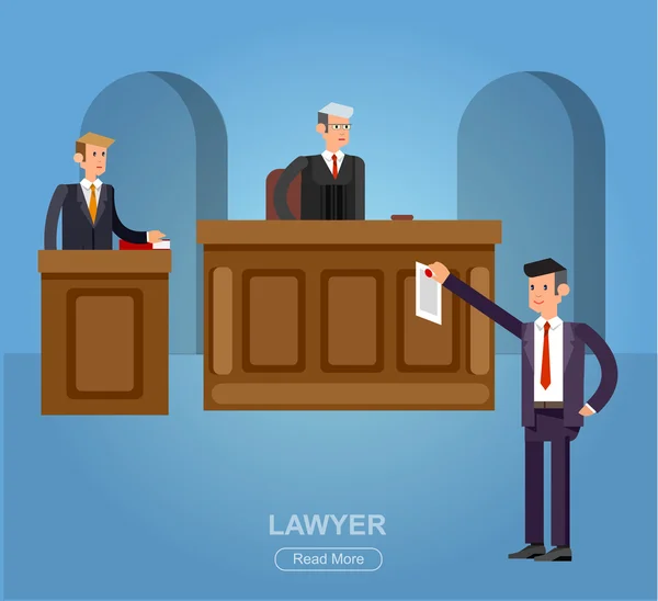 Ley horizontal banner conjunto con elementos del sistema judicial ilustración vectorial aislado — Vector de stock