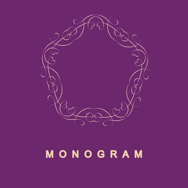 Set di monogramma modello logo — Vettoriale Stock