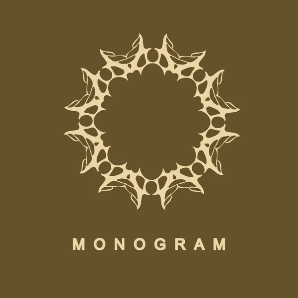 A monogram logó sablon készlet — Stock Vector