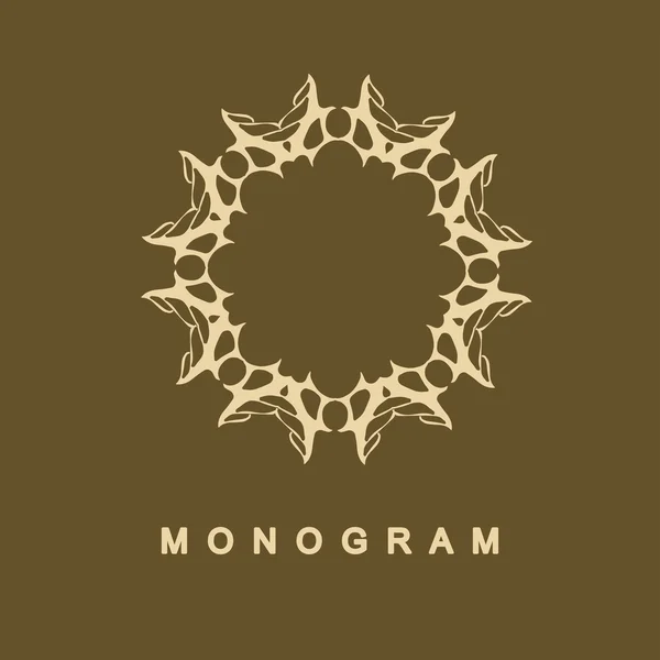 Set di monogramma modello logo — Vettoriale Stock