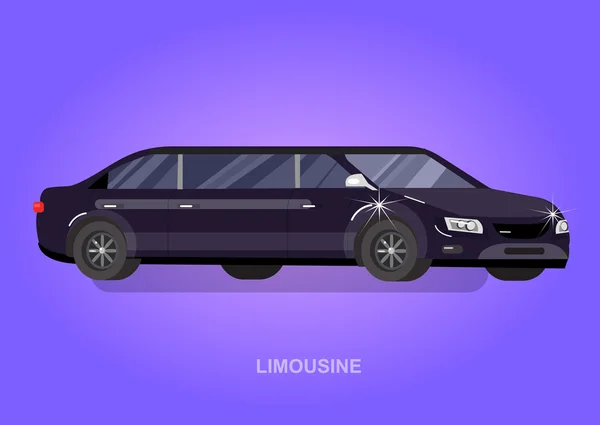 Lujo limusina coche — Vector de stock