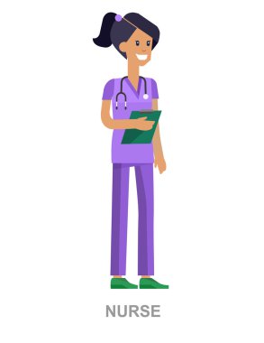 erkek ve kadın doktor karakter kümesi