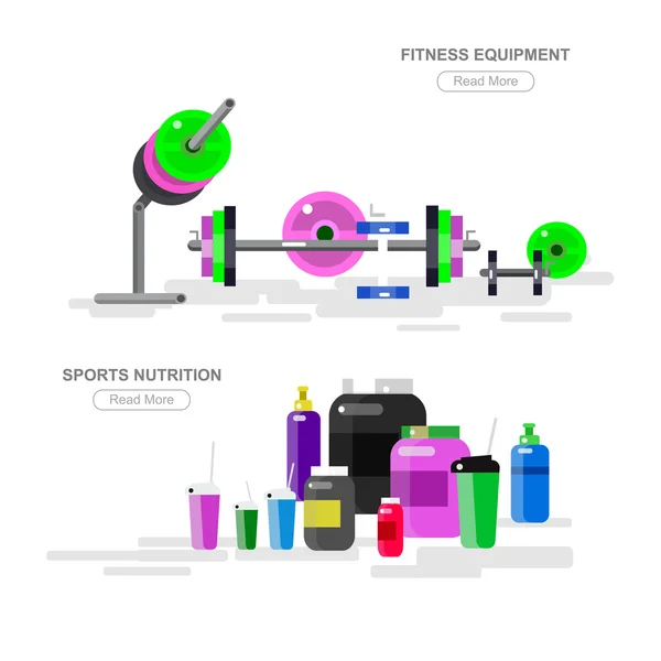 Concepto de diseño de gimnasio — Vector de stock