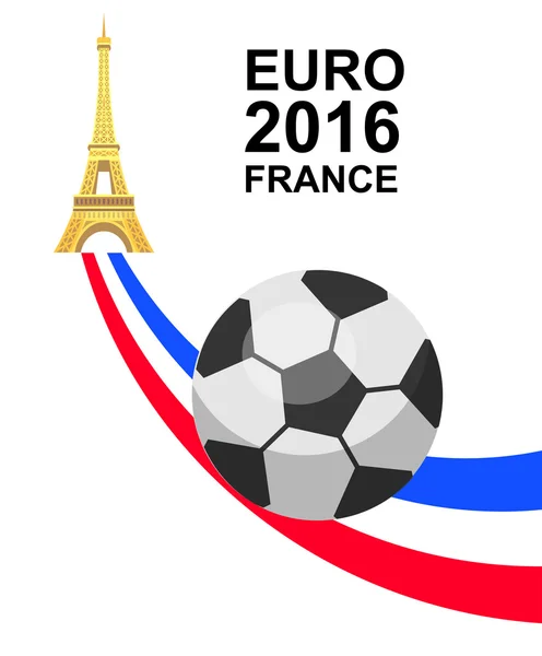 Euro 2016 Francia Campeonato de Fútbol — Vector de stock