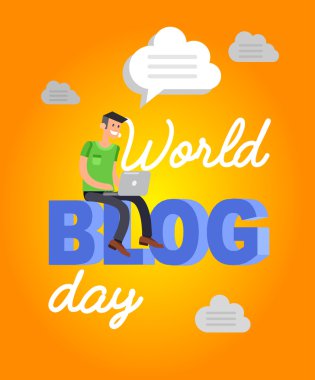 Dünya blog günü kartı