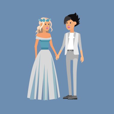 Geleneksel olmayan aile. Mutlu sevimli düğün gay ve lezbiyen