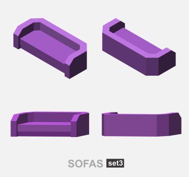 İzole kanepe kümesi