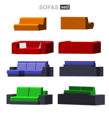 İzole kanepe kümesi