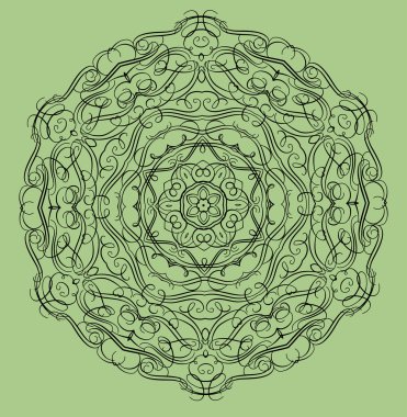 Süsleme yuvarlak mandala kümesiyle
