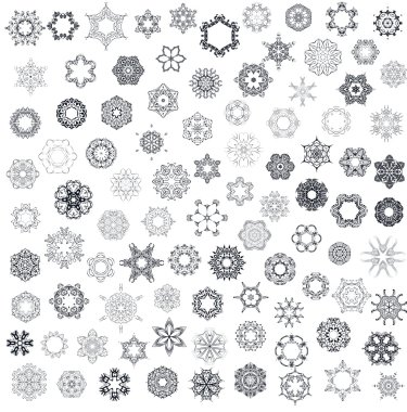 Süsleme yuvarlak mandala kümesiyle