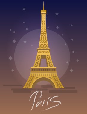 Paris eiffel Kulesi simgesi.