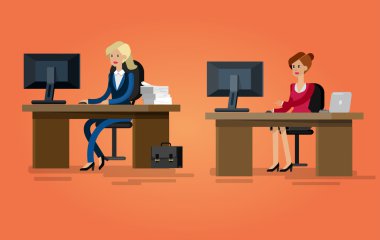 Detaylı karakter kurumsal iş takım vektör