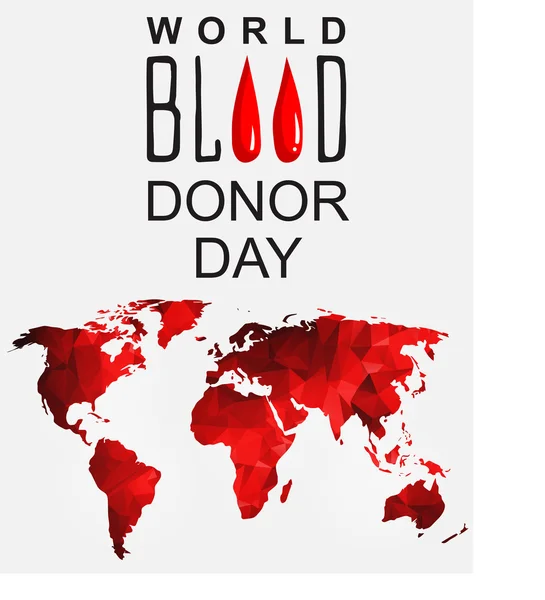 Dia Mundial do Doador de Sangue 14 de Junho. ilustração vetorial — Vetor de Stock