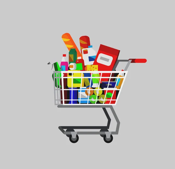 Winkel, supermarkt platte vectorillustraties — Stockvector