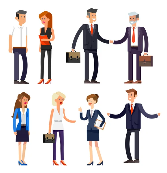 Vector detailed characters people, business — Stock Vector