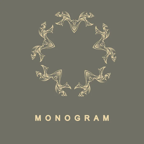 Monogram logo şablonu kümesi — Stok Vektör