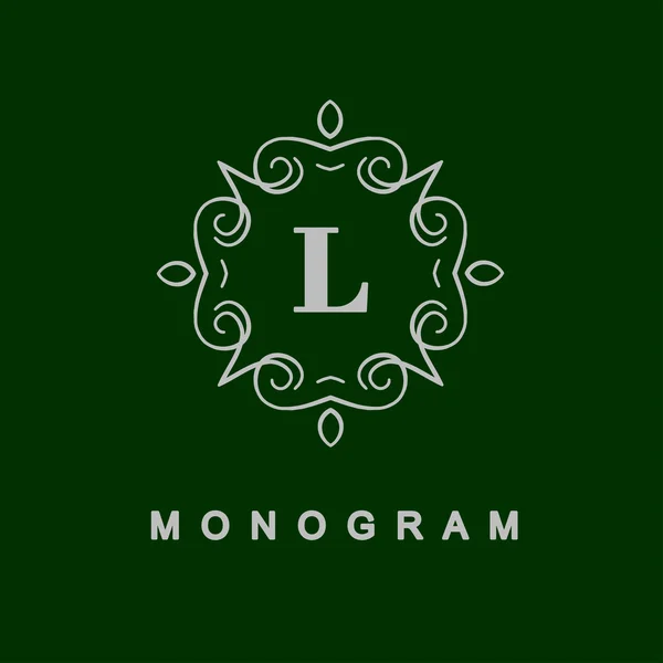 Set of monogram logo template