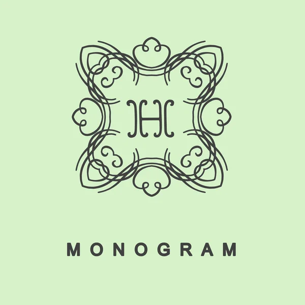 Mal for monogram-logo – stockvektor